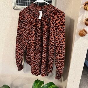 Loft cheetah blouse